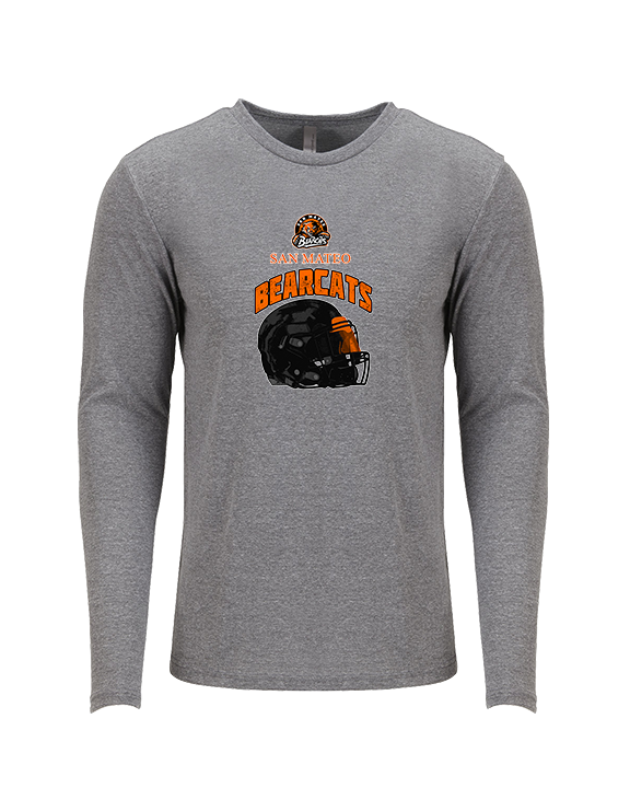 San Mateo HS Football Helmet - Tri-Blend Long Sleeve