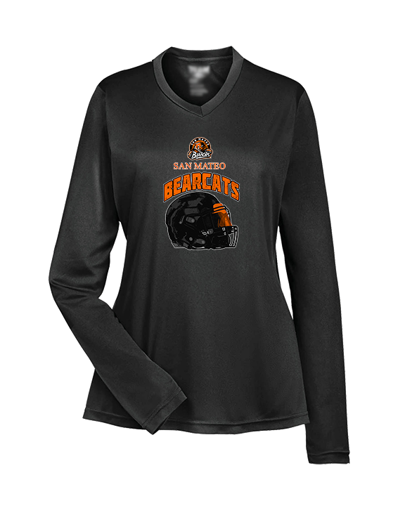 San Mateo HS Football Helmet - Womens Performance Longsleeve