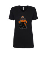 San Mateo HS Football Helmet - Womens Vneck