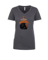 San Mateo HS Football Helmet - Womens Vneck