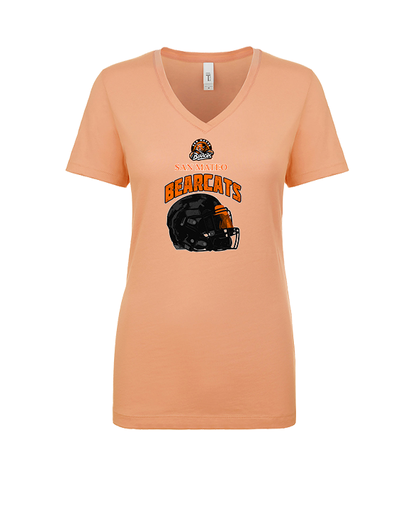 San Mateo HS Football Helmet - Womens Vneck