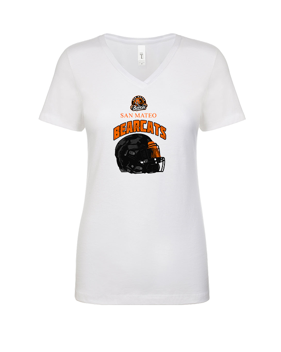 San Mateo HS Football Helmet - Womens Vneck