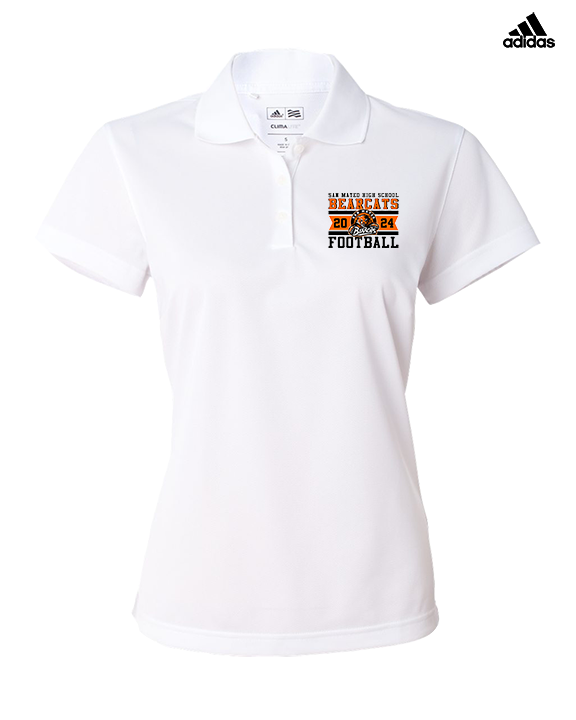 San Mateo HS Football Stamp - Adidas Womens Polo