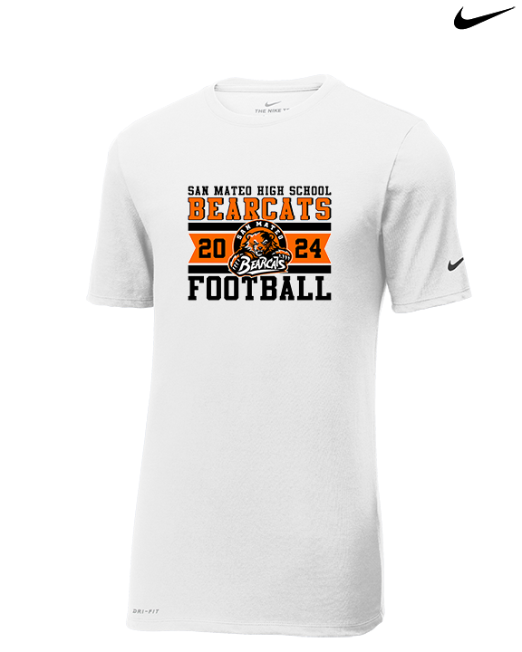 San Mateo HS Football Stamp - Mens Nike Cotton Poly Tee