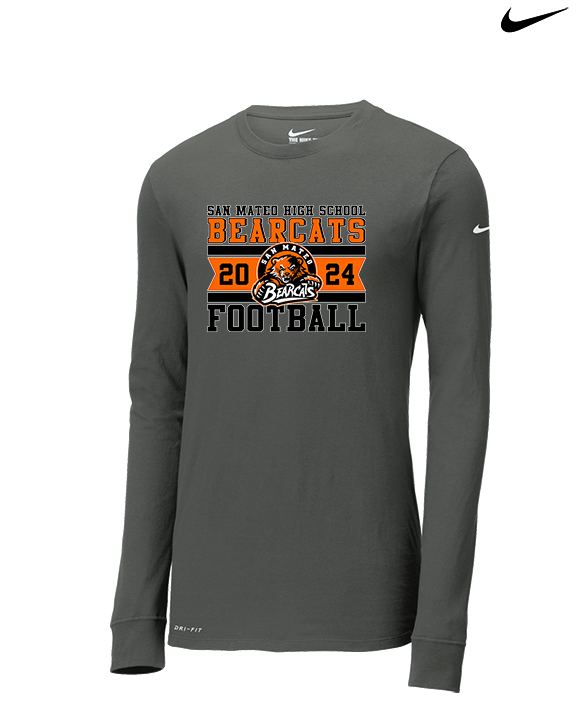 San Mateo HS Football Stamp - Mens Nike Longsleeve