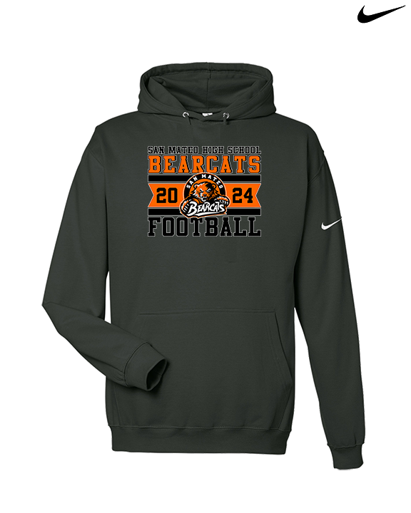 San Mateo HS Football Stamp - Nike Club Fleece Hoodie