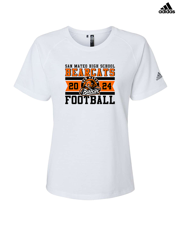 San Mateo HS Football Stamp - Womens Adidas Performance Shirt
