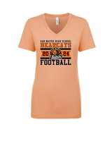 San Mateo HS Football Stamp - Womens Vneck