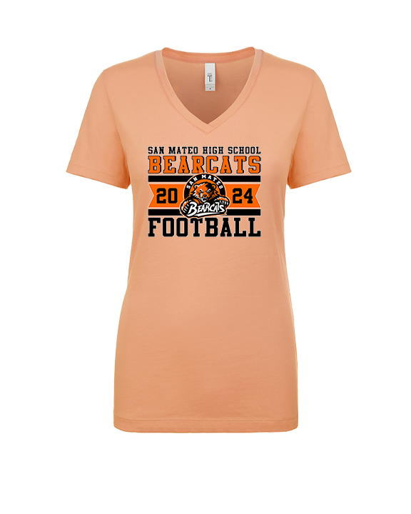 San Mateo HS Football Stamp - Womens Vneck