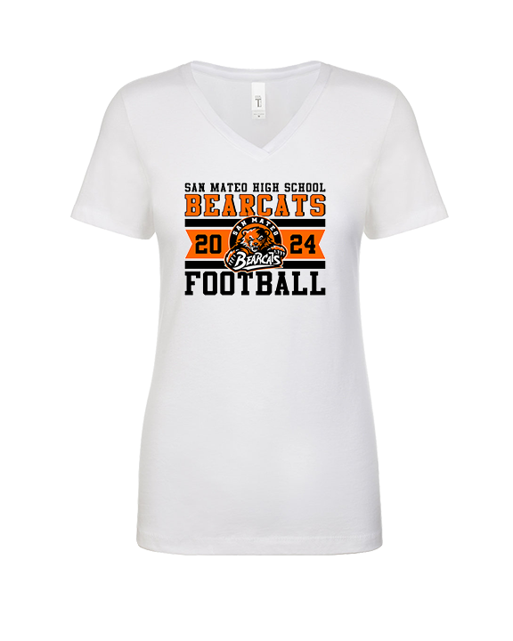San Mateo HS Football Stamp - Womens Vneck