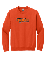 San Mateo HS Softball Bold - Crewneck Sweatshirt