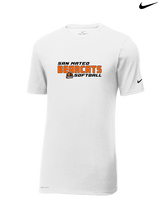 San Mateo HS Softball Bold - Mens Nike Cotton Poly Tee