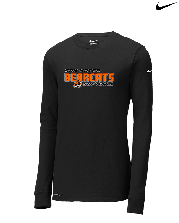 San Mateo HS Softball Bold - Mens Nike Longsleeve