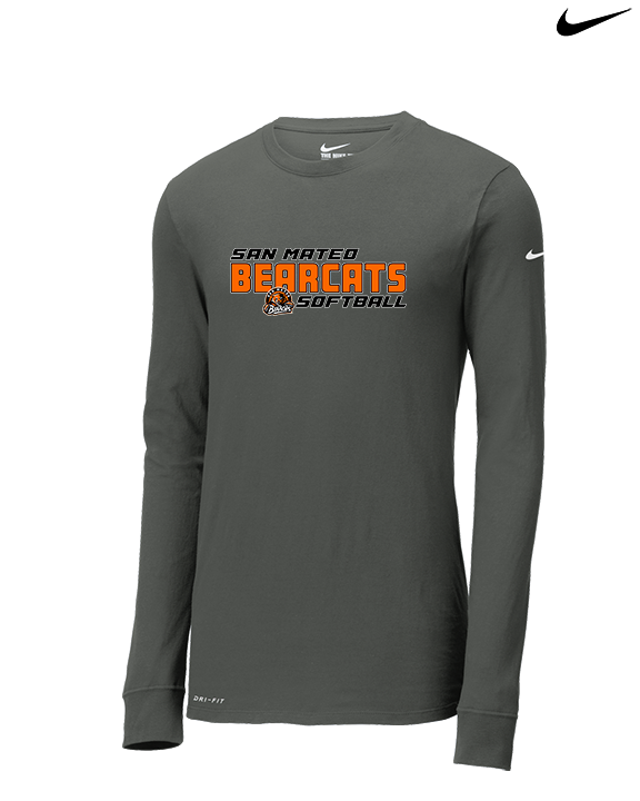 San Mateo HS Softball Bold - Mens Nike Longsleeve