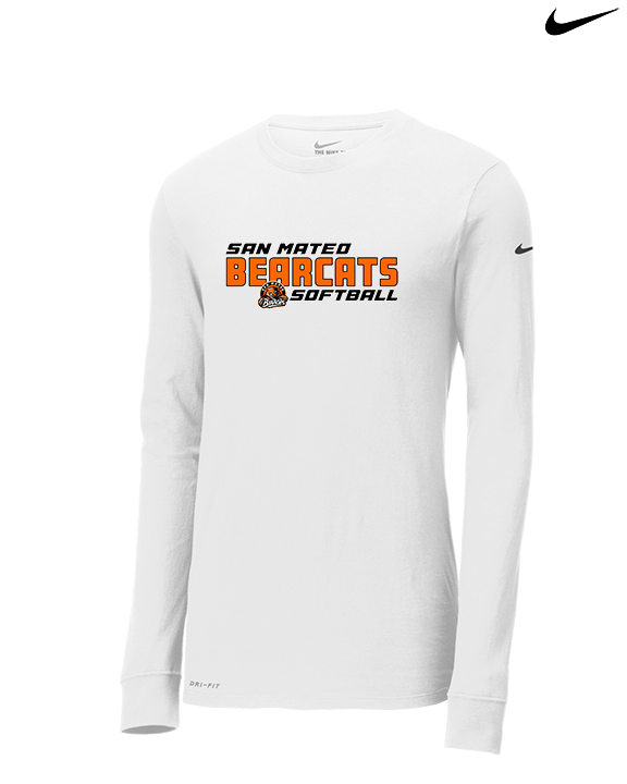 San Mateo HS Softball Bold - Mens Nike Longsleeve
