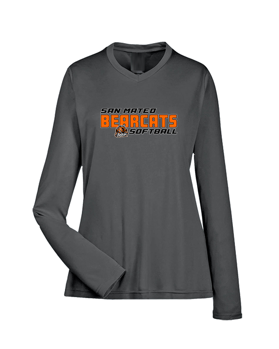 San Mateo HS Softball Bold - Womens Performance Longsleeve