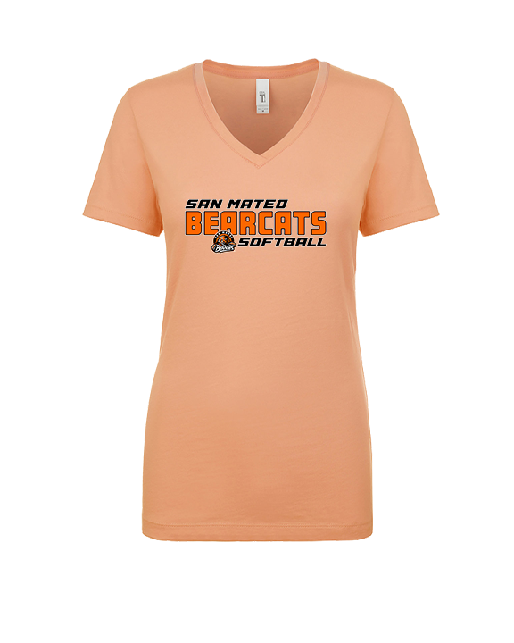 San Mateo HS Softball Bold - Womens Vneck