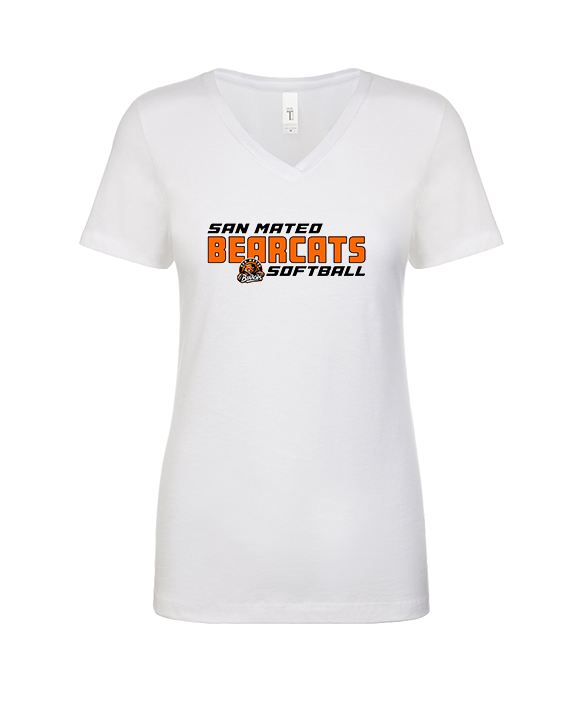 San Mateo HS Softball Bold - Womens Vneck