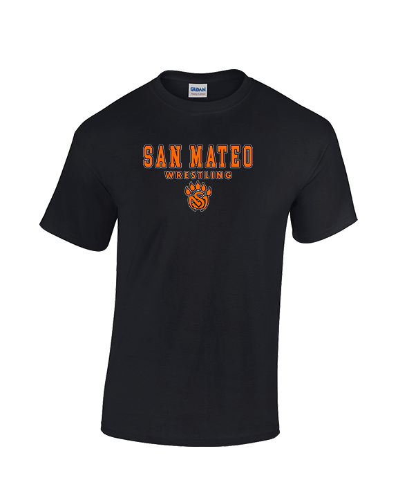 San Mateo HS Wrestling Block - Cotton T-Shirt