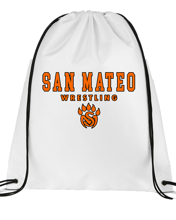 San Mateo HS Wrestling Block - Drawstring Bag