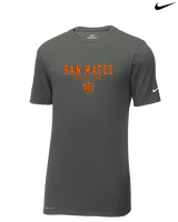 San Mateo HS Wrestling Block - Mens Nike Cotton Poly Tee