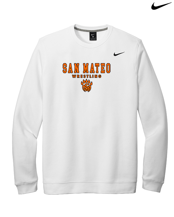 San Mateo HS Wrestling Block - Mens Nike Crewneck