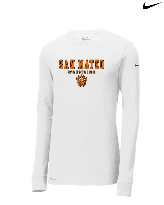 San Mateo HS Wrestling Block - Mens Nike Longsleeve