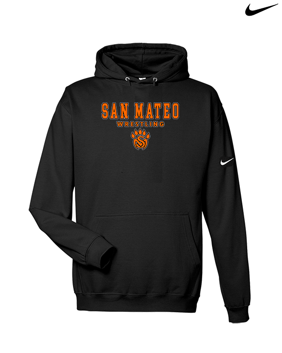 San Mateo HS Wrestling Block - Nike Club Fleece Hoodie