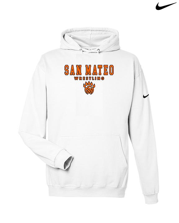 San Mateo HS Wrestling Block - Nike Club Fleece Hoodie