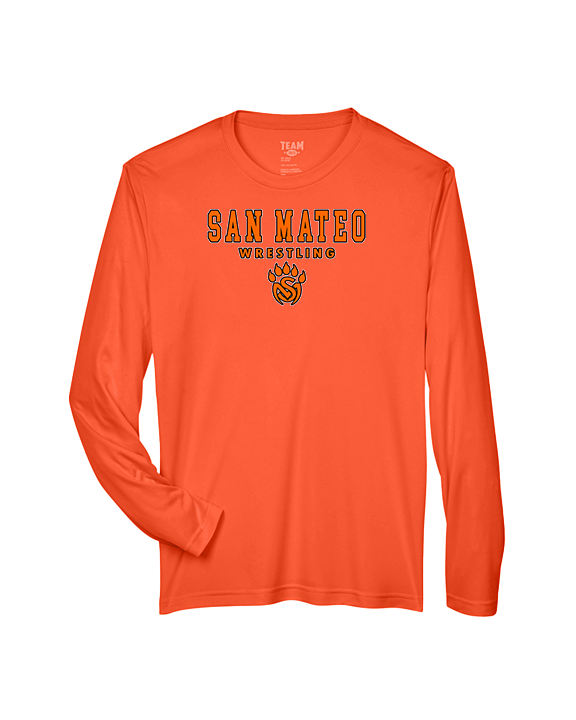 San Mateo HS Wrestling Block - Performance Longsleeve