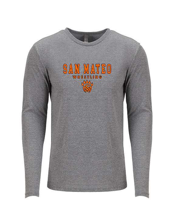 San Mateo HS Wrestling Block - Tri-Blend Long Sleeve