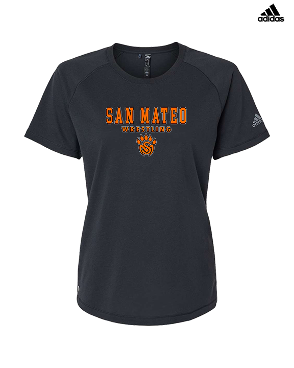 San Mateo HS Wrestling Block - Womens Adidas Performance Shirt