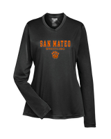 San Mateo HS Wrestling Block - Womens Performance Longsleeve