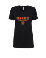 San Mateo HS Wrestling Block - Womens Vneck