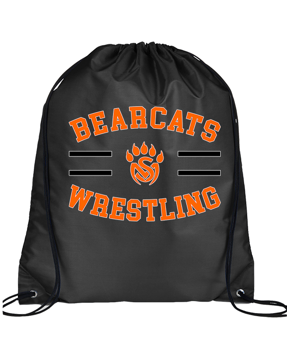 San Mateo HS Wrestling Curve - Drawstring Bag