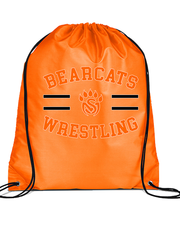 San Mateo HS Wrestling Curve - Drawstring Bag
