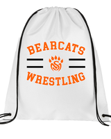 San Mateo HS Wrestling Curve - Drawstring Bag