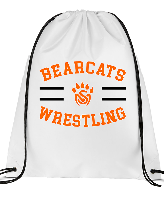San Mateo HS Wrestling Curve - Drawstring Bag