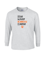 San Mateo HS Wrestling Eat Sleep Wrestle - Cotton Longsleeve