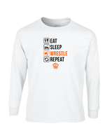 San Mateo HS Wrestling Eat Sleep Wrestle - Cotton Longsleeve