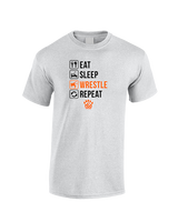 San Mateo HS Wrestling Eat Sleep Wrestle - Cotton T-Shirt