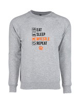 San Mateo HS Wrestling Eat Sleep Wrestle - Crewneck Sweatshirt
