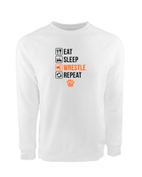 San Mateo HS Wrestling Eat Sleep Wrestle - Crewneck Sweatshirt