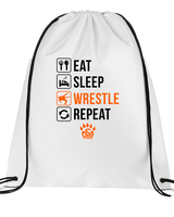 San Mateo HS Wrestling Eat Sleep Wrestle - Drawstring Bag