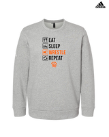 San Mateo HS Wrestling Eat Sleep Wrestle - Mens Adidas Crewneck