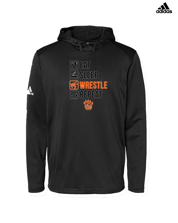 San Mateo HS Wrestling Eat Sleep Wrestle - Mens Adidas Hoodie
