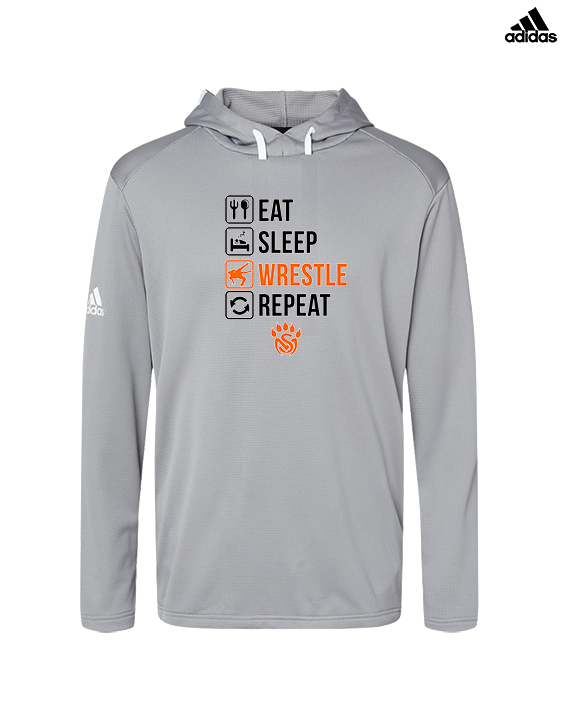 San Mateo HS Wrestling Eat Sleep Wrestle - Mens Adidas Hoodie