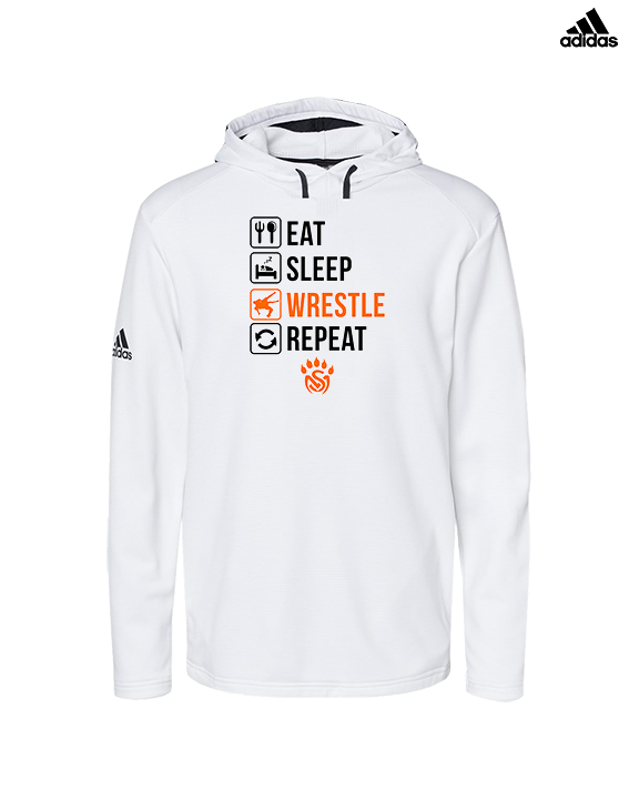 San Mateo HS Wrestling Eat Sleep Wrestle - Mens Adidas Hoodie