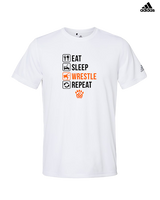 San Mateo HS Wrestling Eat Sleep Wrestle - Mens Adidas Performance Shirt
