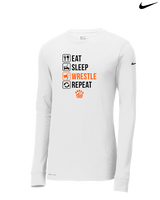 San Mateo HS Wrestling Eat Sleep Wrestle - Mens Nike Longsleeve